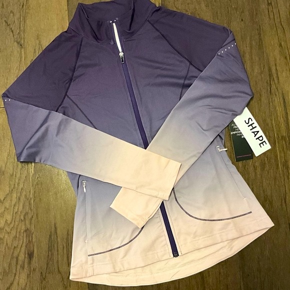 NWT Ombré Protech Athleisure Jacket Purple Workout Wear Gym - Picture 7 of 10